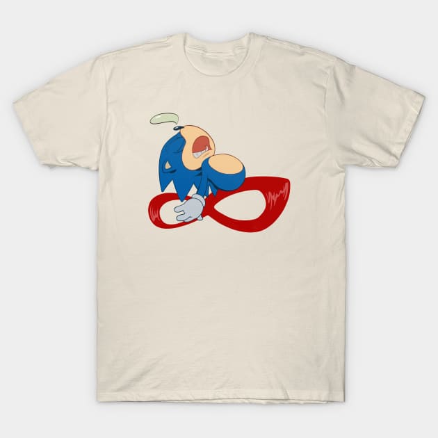 Sonic Fast Asleep T-Shirt by  KendallHaleArt